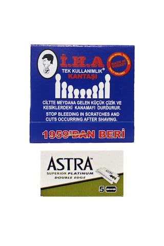 Iha Kibrit Kantaşı 1 Adet 20'li Kart Astra Yaprak Jilet 5'li Kutu