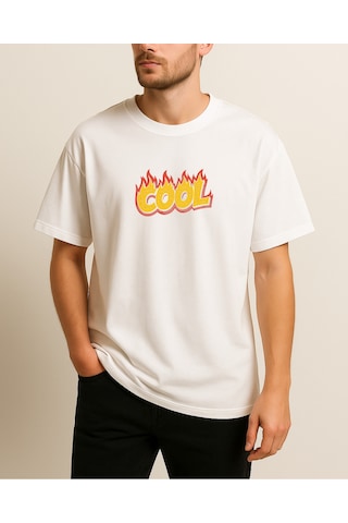 Hugo Boss Cool Baskılı T-shirt Beyaz