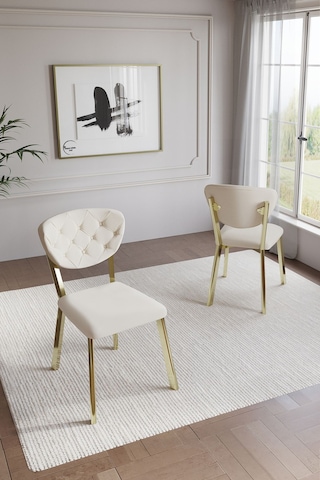 Mutfak Sandalyesi Elma Sandalye 2 Li Gold