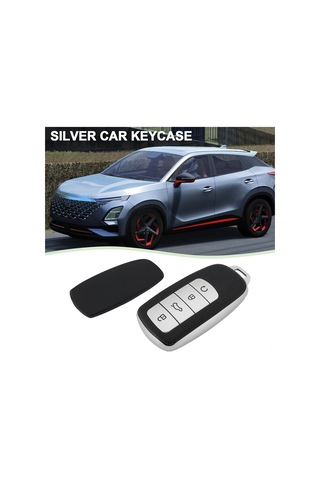 Youtek 奇瑞欧萌达5/瑞虎8 Pro/plus İçin Gümüş Renkli Yumuşak Tpu Akıllı Araba Anahtarı Kılıfı - 2 Adet, Koruyucu Ve Uzaktan Kumanda Koruması