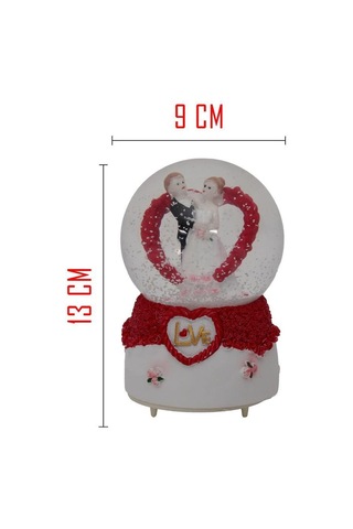 Nostaljik Kar Küresi Orta Boy Renk Değiştiren Led Lambalı Kar Küresi-9