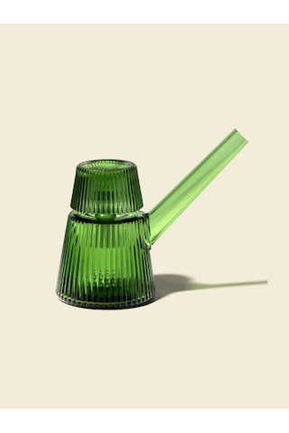 Nwtn Home Deco Bubbler Emerald Yeşil El Yapımı Borosilikat Cam Su Piposu