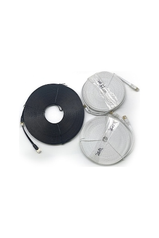 Ebitda Yüksek Dayanıklı Cat7 Saf Bakır Ağ Kablosu - 2m/30m Siyah Ev/ofis Kullanımı İçin