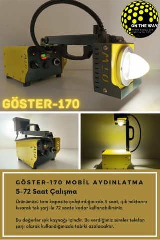 Göster 170 Taşınabilir Mobil Aydınlatma Ünitesi El Tipi Projektör