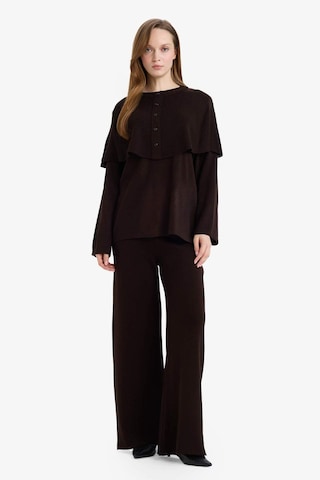Defacto Wide Leg Triko Pantolon G7248ax25cwbn320 Kahve-bn320