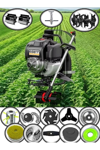 Eisenn German Black EIS RTX14 Pro Sırt Tırpan + Akrobat Çapalama + Toprak Eşeleme 14 Parça Full Set