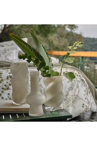 Linens Linzi Vazo 11,5x11,5x26 Cm Ekru Ekru