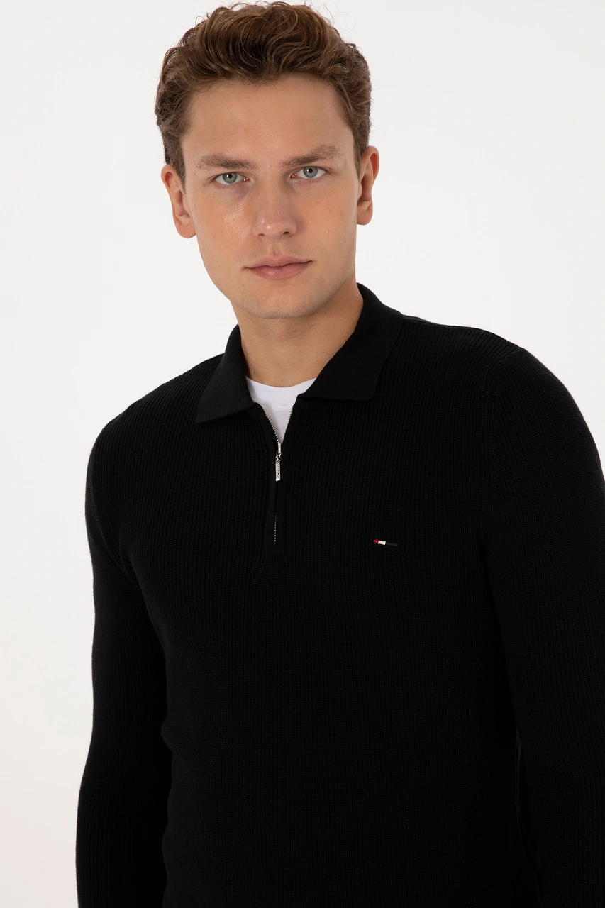 U.S. Polo Assn. Erkek Siyah Basic Kazak 50313685-VR046