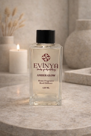 Amber Glow Bambu Çubuklu Oda Kokusu 120 Ml Sıcak & Premium Reed Diffuser Tarçın