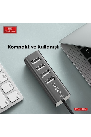 Earldom Hub14 Tak Çalıştır 4lü Usb Çoklayıcı - Siyah M414