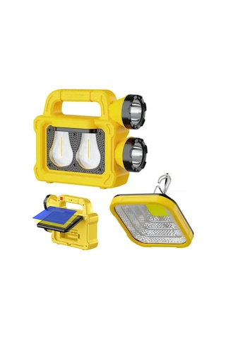 Ayt Powermaster Pm-26930 Solar Güneş Panelli 6 Işık Modlu Powerbank Özellikli 2400mah Type C Giriş 5v Led Kamp Feneri