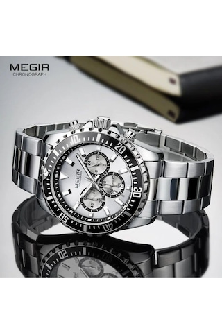 Megır 2064 Tüm Fonksiyonları Aktif Erkek Kol Saati Gümüş