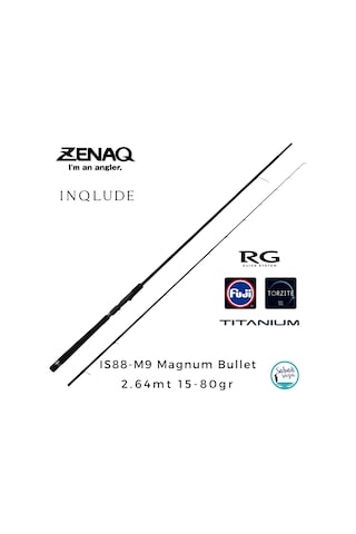 Zenaq Inqlude Is88-m9 Magnum Bullet Rg 2.64mt 15-80gr 2p Spin Kamış Standart