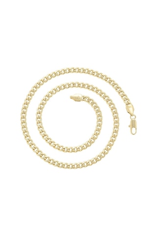 Klasik Gurmet Zincir Kolye 14 Ayar Altın Kaplama / 50 Cm Gold