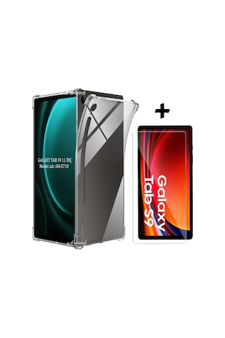 Galaxy Uyumlu Tab S9 11 İnç Kılıf Şeffaf Slim Ve Ekran Koruyucu Set