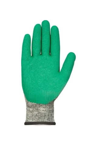 Camcı Eldiveni Lateks Iş Eldiveni Xl 12 Çift Yeşil - Gri