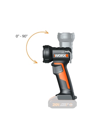 Worx Wx025.9 20volt 160/350 Lümen Profesyonel Çok Fonksiyonlu Led Fener Akü Dahil Değildir 1 Adet
