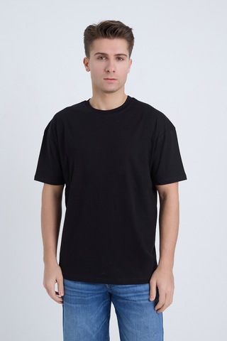 Velvoria Unisex Oversize Basic 3'lü Siyah Renk T-shirt Çok Renkli16
