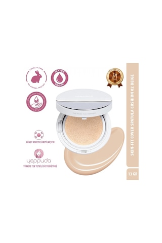 Merythod Skin-fit Cover Spatula Cushion 02 Beige Spf50+pa+++ - Yüksek Kapatıcı,waterproof Spatulalı Fondöten