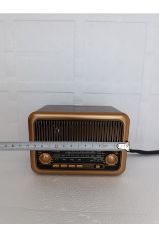 Nostaljik Radyo Klasik Radyo Bluetooth Hoparlör Usb-tf Çalar Ses Bombası Şarjlı Radyo - Bordo- Tek E
