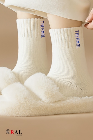 Termal Özellikli Bambu 2x Korumalı 3 Çift Kadın Soft Renkli Kışlık Havlu Soket Çorap ASORTİ