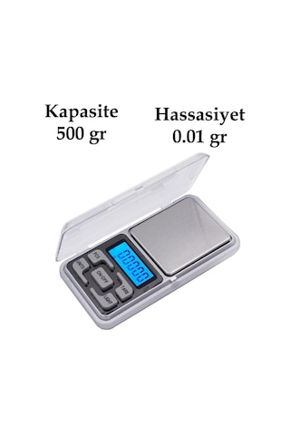 Dijital Hassas Elektronik Kuyumcu Cep Terazisi Tartı 500 Gr / 0.0