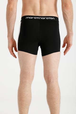 Maraton Sportswear Ekstra Slim Erkek Düz Paça Basic Siyah-Siyah Boxer 20395-Siyah-Siyah Siyah - Siyah
