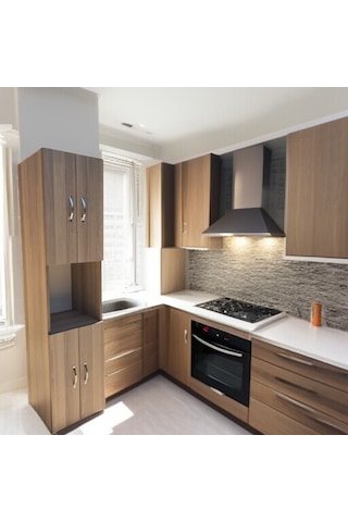 Dört Kapaklı 4 Raflı Dolap Mutfak Dolabı Banyo Dolabı 34,5 X 40 X 161 Ahşap