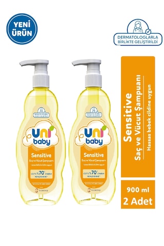 Uni Baby Sensitive Saç Ve Vücut Sampuanı 900 Ml X 2 Adet Tüm Saçlar