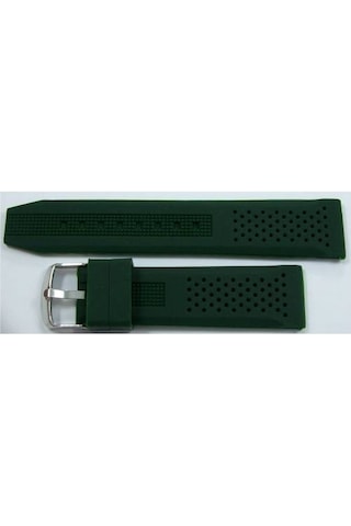 Lacost Model Saat Kordonu Haki Yeşil 24Mm Silikon Kordon