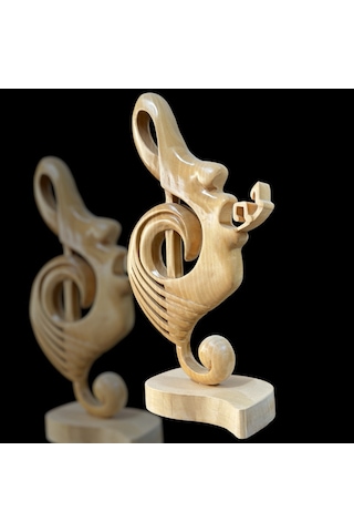Ahşap El Sanatlar Ahşap Müzik Temalı Biblo