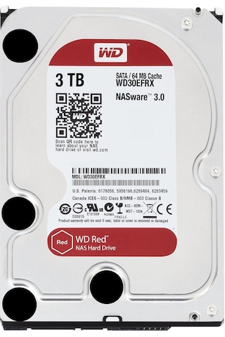 3TB Red 5400RPM 64MB Sata 3.0 3.5" Dahili Disk