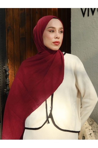 Moda Kaşmir Modal Kraş Şal Serisi Kırmızı