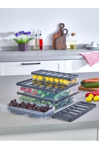 4'lü Set Taze Gıda Saklama Kabı 2x1 Lt - 2x2,5 Lt