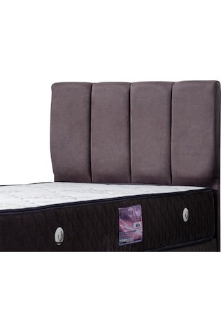 Setaymobilya Baza, Tetra Antrasit Tek Kişilik Baza + Başlık + Deluxe Yatak