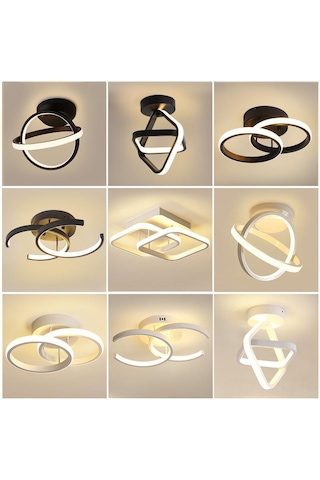 Ximistore9 Modern Giriş Led Avize - Dayanıklı Akrilik, Sıcak Işık, Üç Yapraklı Model Diğer