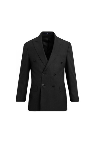 UKİ Uki Siyah Comfort Fit 6 Drop Kruvaze Ceket