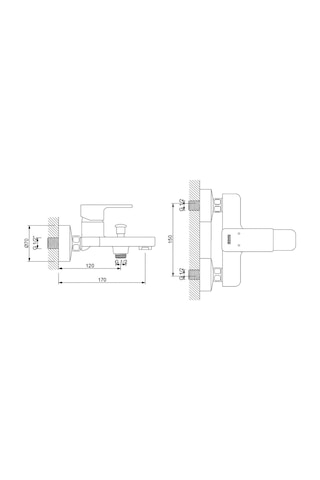 Newarc 241511B Drop Banyo Bataryası Mat Siyah