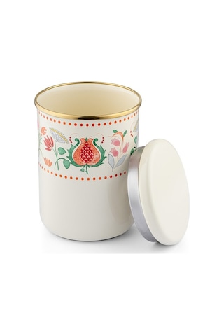 Emsan Nar Emaye Büyük Düz Kavanoz Çok Renkli