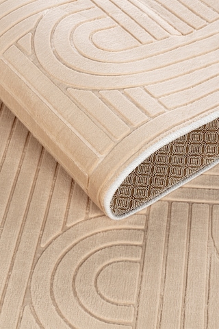 Modern Desenli Bambu Dört Mevsim Kaymaz Yıkanabilir Kesme Koridor Mutfak Ve Oda Kesme Yolluk Halı Bej