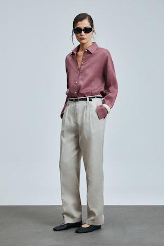 Lufian Navasa Kadın Keten Pantolon Bej Bej 121190022100550 Bej