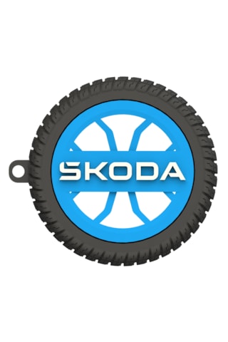 Skoda Uyumlu Özel Tasarım Anahtarlık - Premium Hafif Ve Dayanıklı Mavi