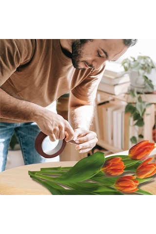 Roco Paper Çiçek Bandı Kahverengi 12 Rulo 1 Cm X 35 M