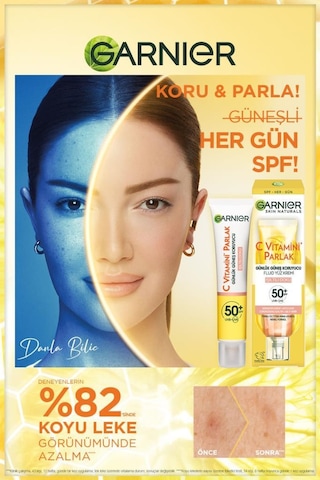 Garnier C Vitamini Parlak Işıltılı Doku Koruyucu Güneş Kremi SPF50+ 2 x 40 ML
