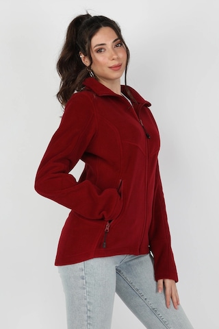 Kadın Balıkçı Fermuarlı Sweatshirt Bordo