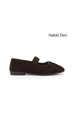 Gönderi(R) Gönderi R Kadın Kahve Süet Mary Jane Hakiki Deri Babet Dyza75645195 Kahverengi