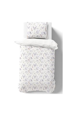 Organik Tek Kişilik Nevresim Takımı 160x220 - Kuğu Dansı Renkli