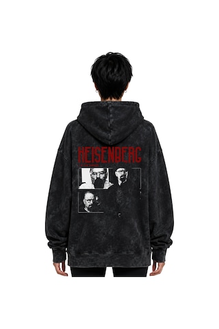 Sevbano Heisenberg Walter White Breaking Bad Dizi Baskılı Unisex Oversize Siyah