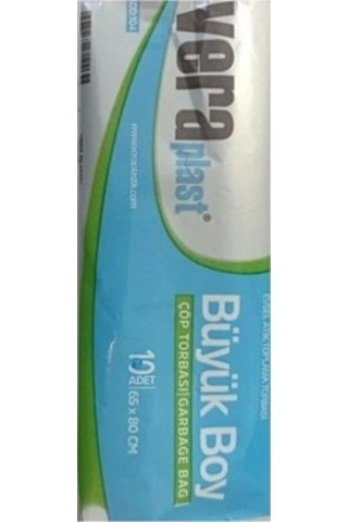 Vera Plast 65 80 Büyük Boy Çöp Poşeti Siyah 10'lu Koli İçi 50 Rulo