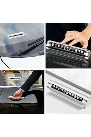 Ams Net Alüminyum Kasa Gri Renk Çevirmeli Araç Içi Telefon Numaratörü Park Oto Numaratörü